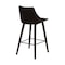 Armen Living Dani 26" Brown Faux Leather Barstool in Walnut Glazed Finish LCDIBAWGBR26 - alternate 2